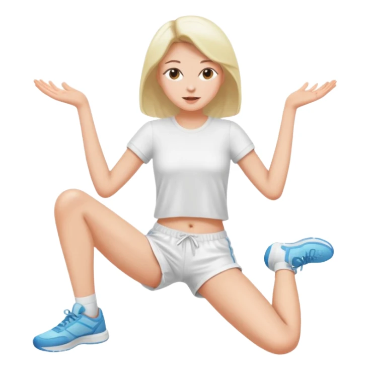 Naked woman spreading her legs apart  sticker