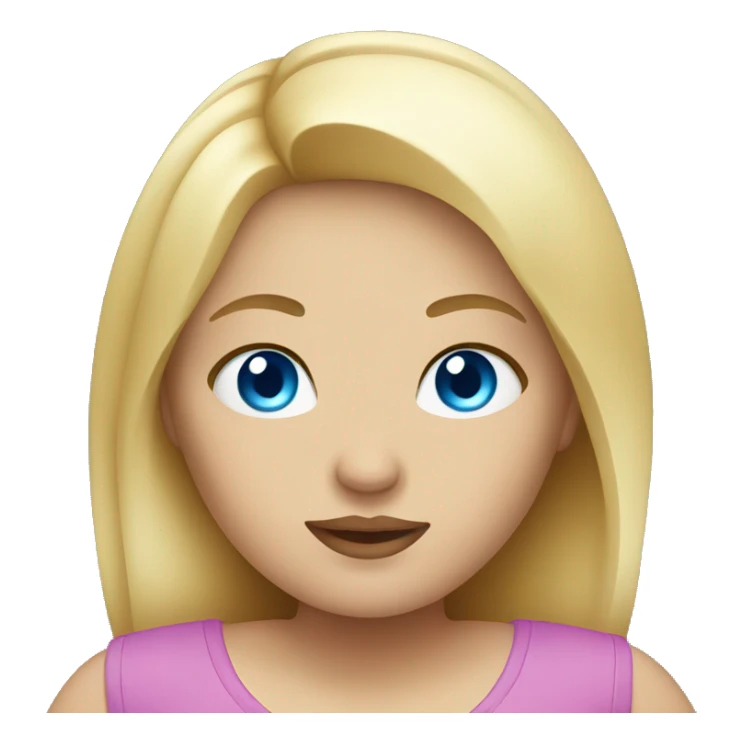 Blonde fat girl with blue eyes sticker