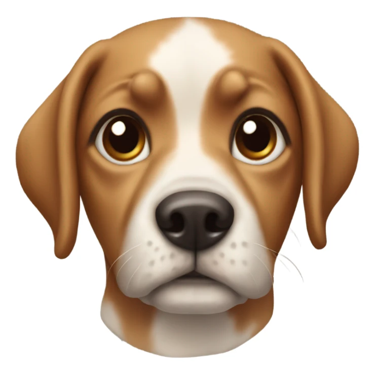 realistic dog with brown eyes sticker