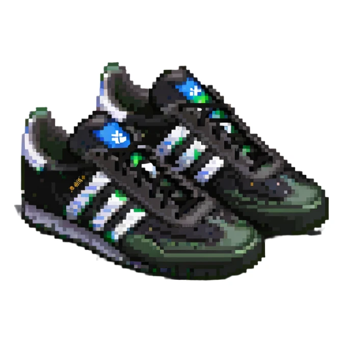 adidas sneaker shown at a 45 degree angle similar to default apple emoji sticker
