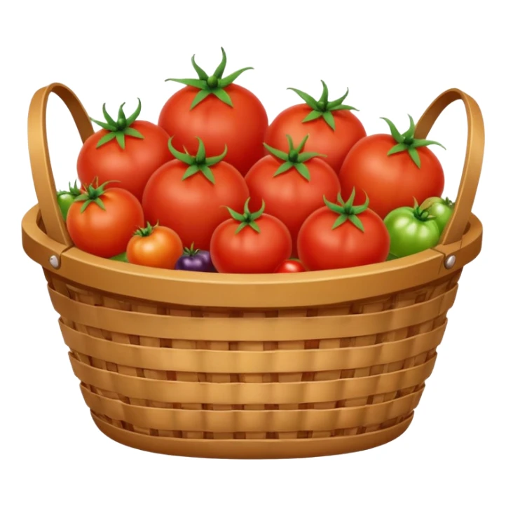 tomato and other fruits in basket sticker