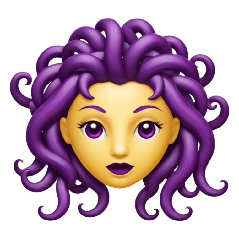 Hazme una medusa con piel de uva morada sticker