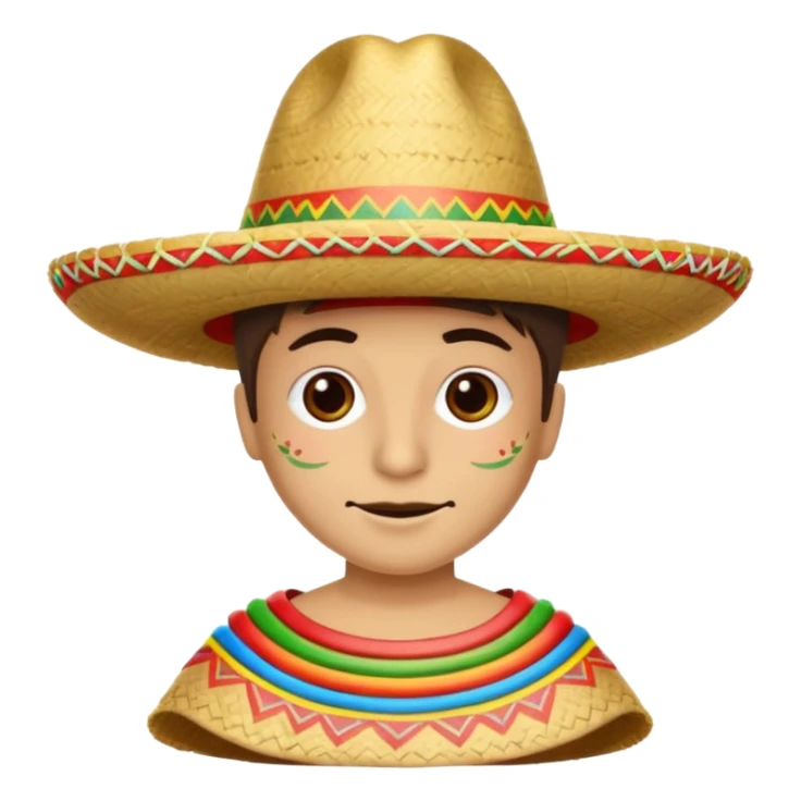 Sombrero at fajitas party sticker
