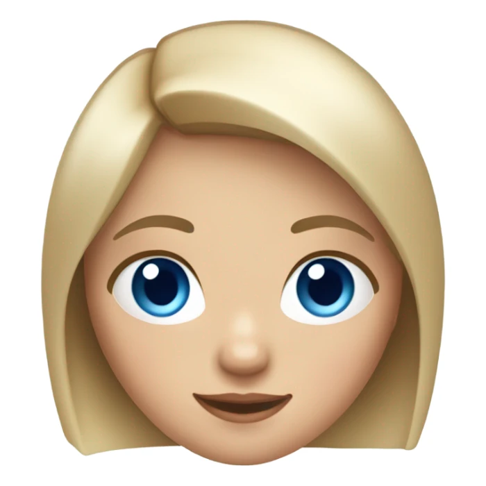 GIRL, BOB CUT, BLOND, Blue EYES, nordic sticker