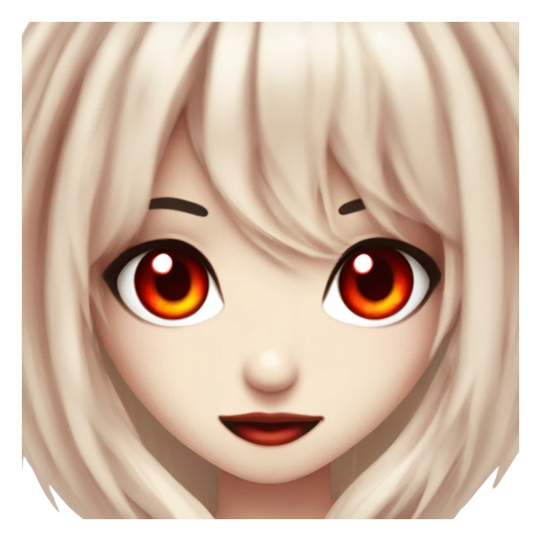 hime gyaru vampire girl, red eyes sticker