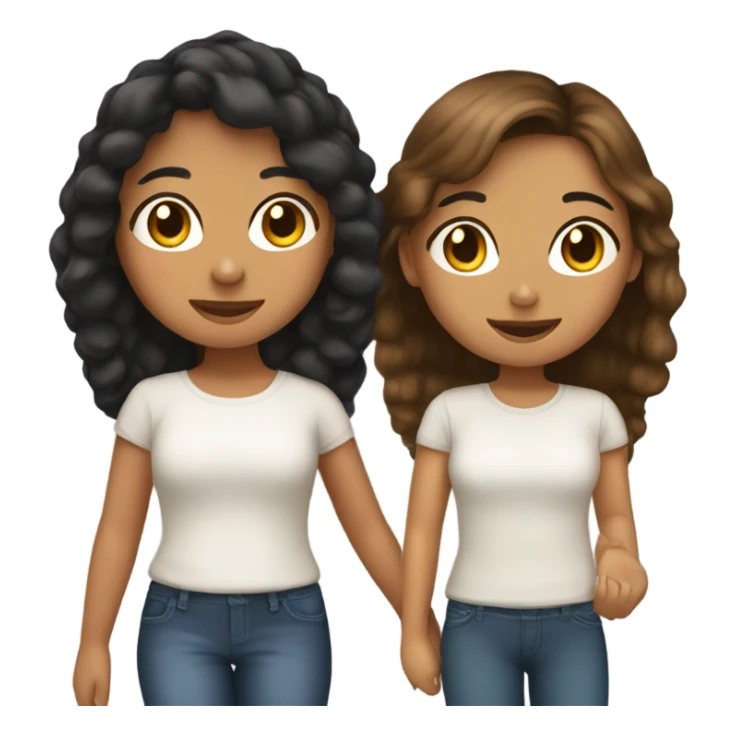 Three Hispanic girl best friends  sticker