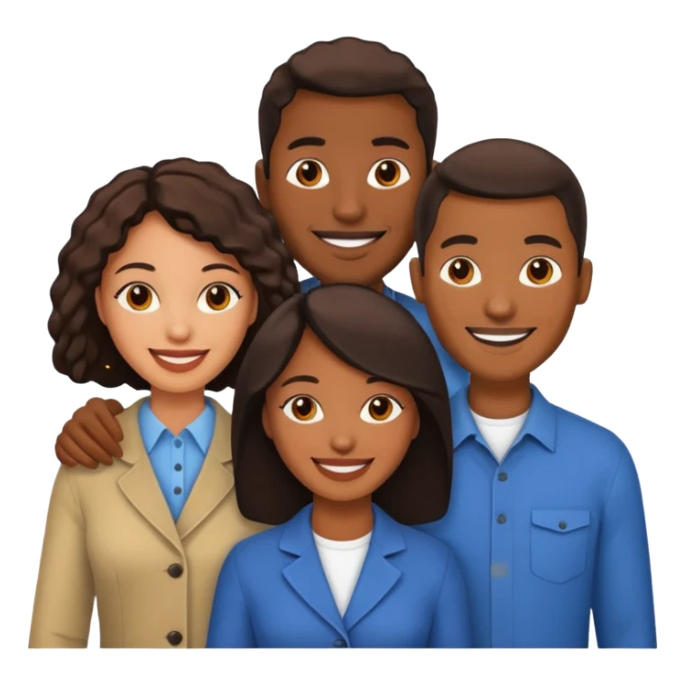 Foursome mmff emoji of black people enony sticker