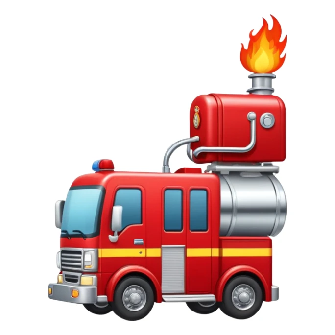 Skibidi Toilet holding a fire truck sticker