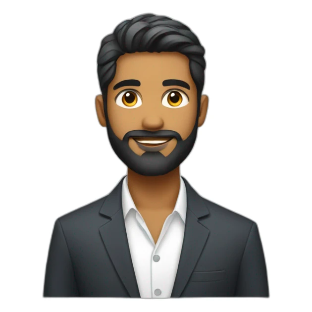 stylish sri lankan 25 year old with a beard sticker