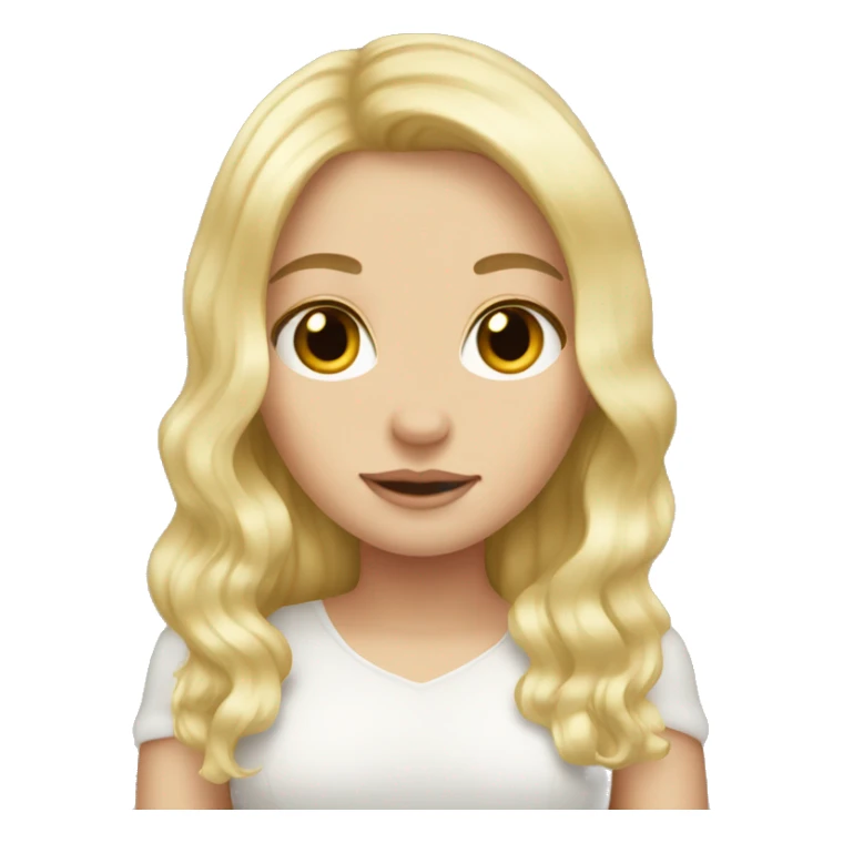 white girl blonde hair angel sticker