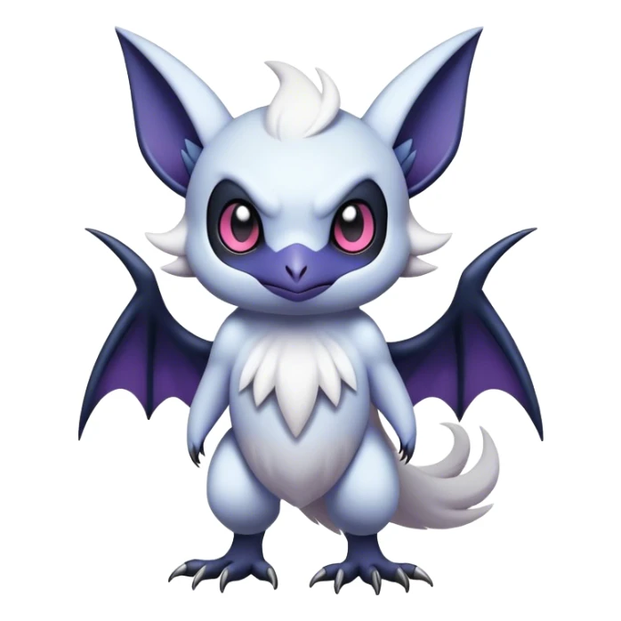 Edgy Cool Kawaii Noibat-Absol-Pokemon Full Body sticker