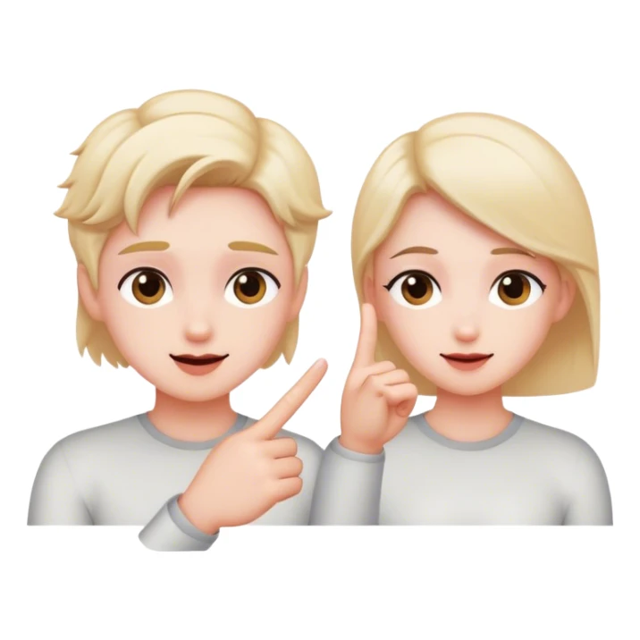 Blushing emoji with fingers pointed towards each other  sticker