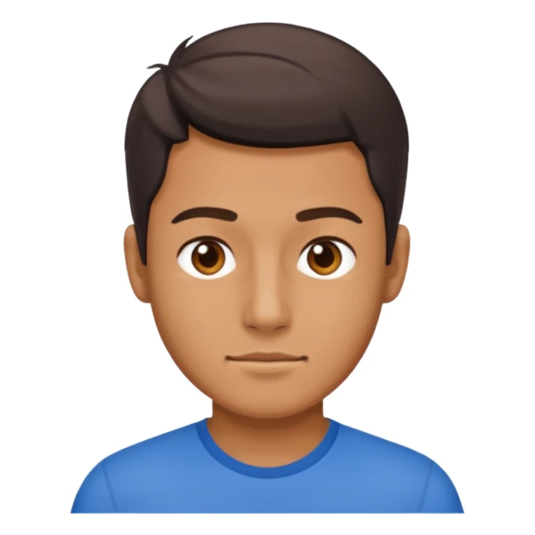 half man body blue top sticker