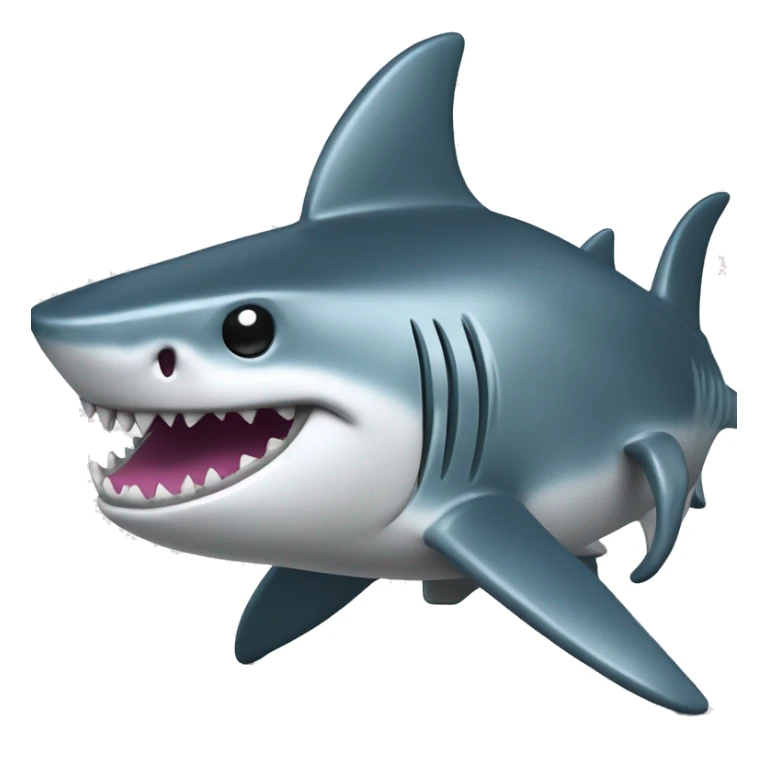 A fully chromed figurine of a shark in a samurai outfit. sticker