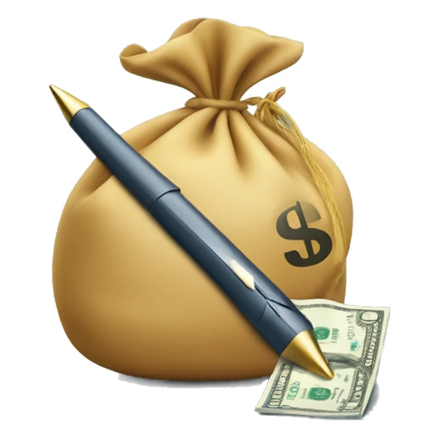 make a pen that has a dollar sign but that is an actual arrow pointing at a money bag (copywriting) sticker
