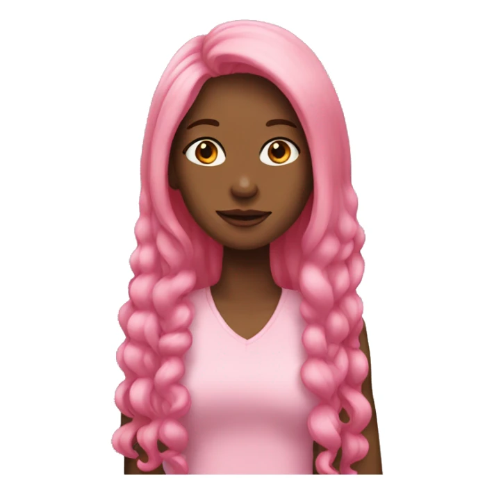 Women with long pink hair  sticker