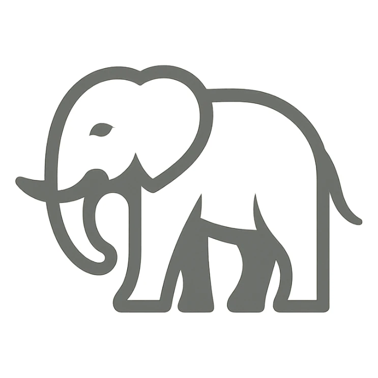 Elephant logo sticker
