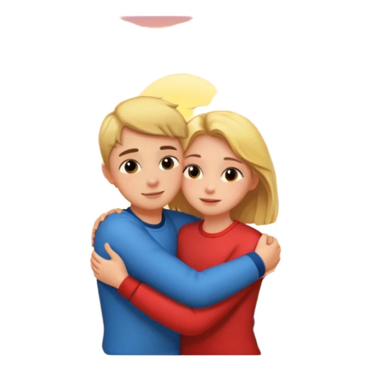 una chica con un chico abrazados viendo el atardecer sticker