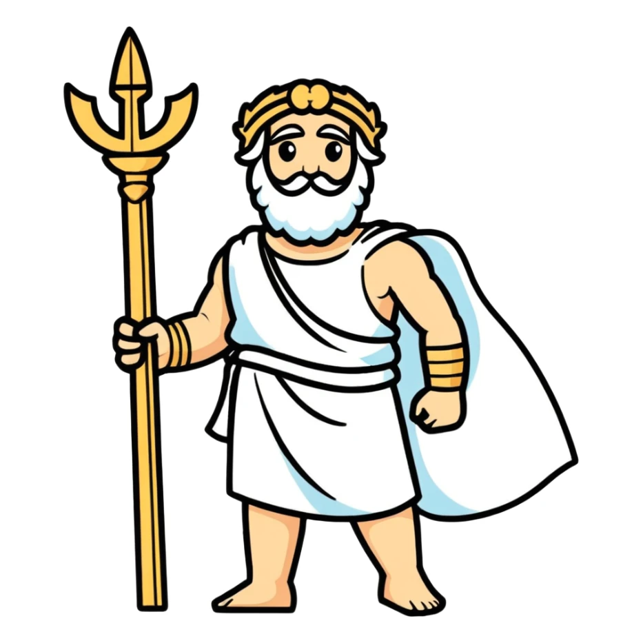 A little greek god sticker
