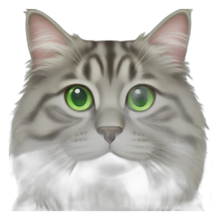 Siberian cat with green eyes sticker