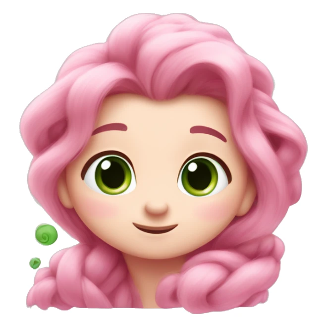 cute hamilion from Rapunzel, color: pink + green sticker