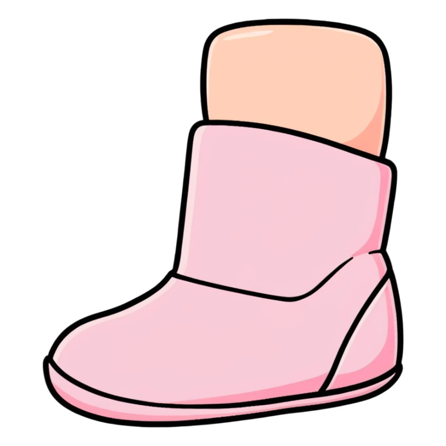 pink baby boots sticker