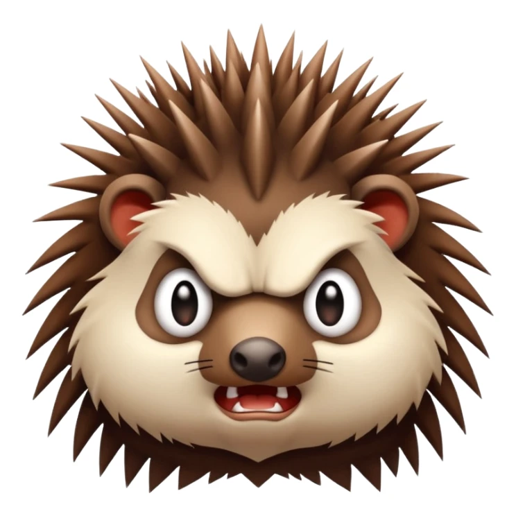 Little cute porcupine swearing and being hot  sticker