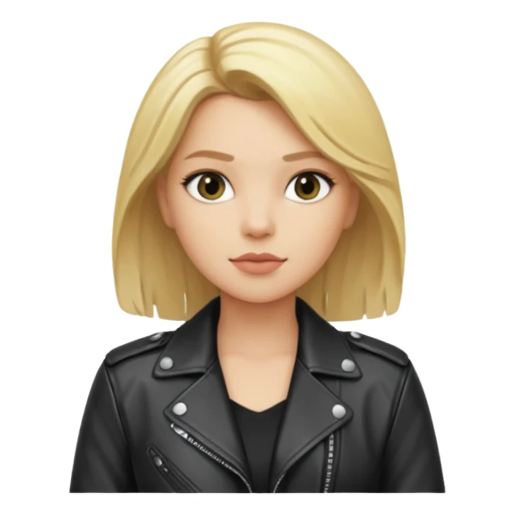 dinah blonde hair jane wear leather jacket sticker