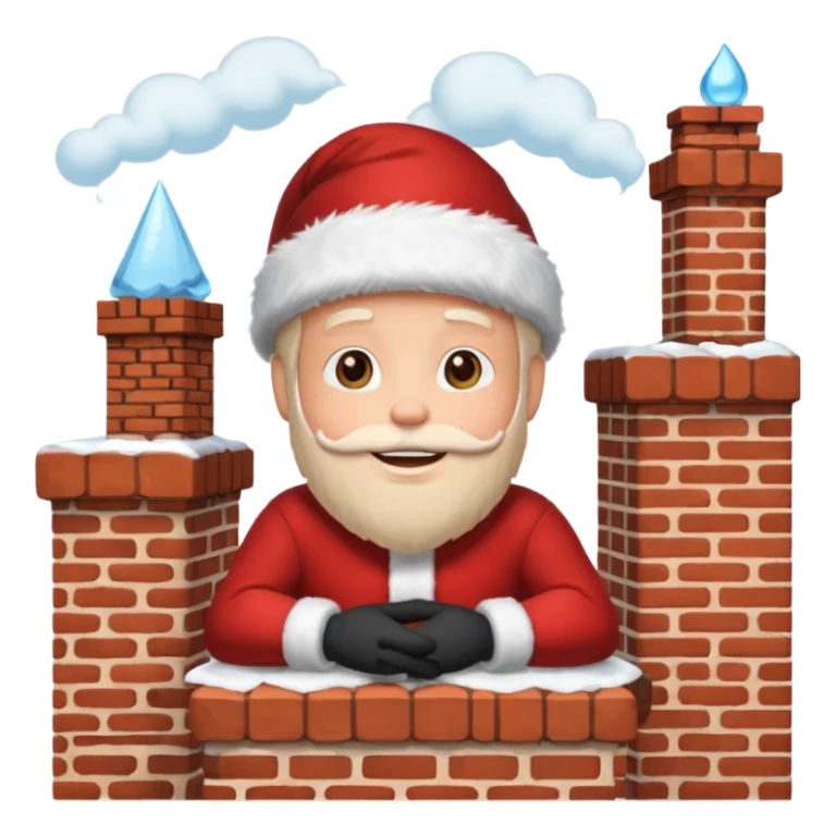 Cristmas male sit down on a chimney sticker