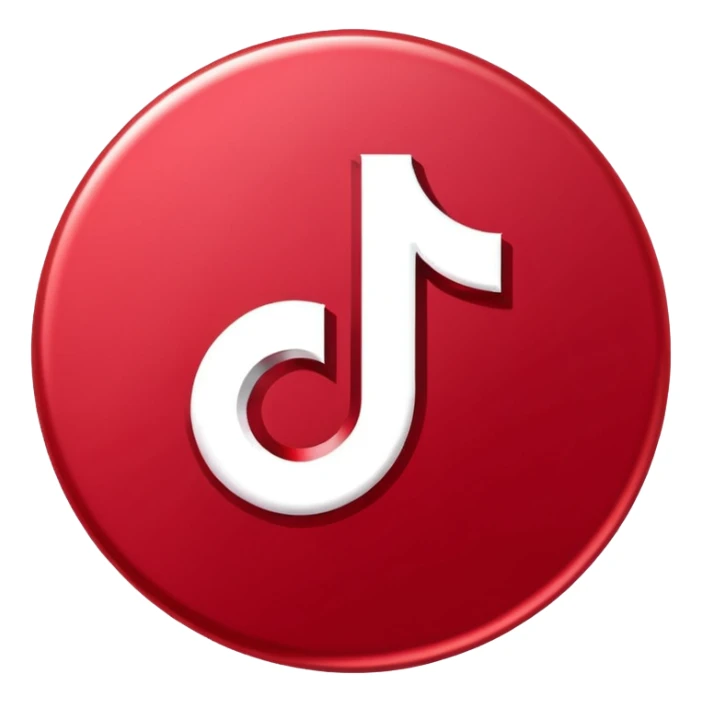 Realistic, 3D appearance,  futuristic,  vivid, bold, Tiktok logo sticker