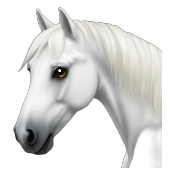 White stallion mustang heart eyes sticker