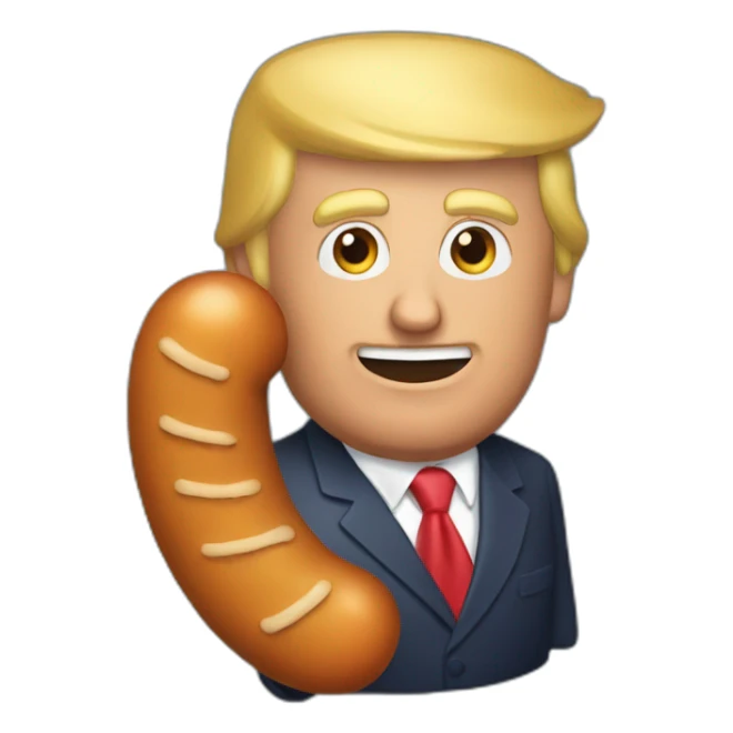 trump-holding-his-sausage sticker
