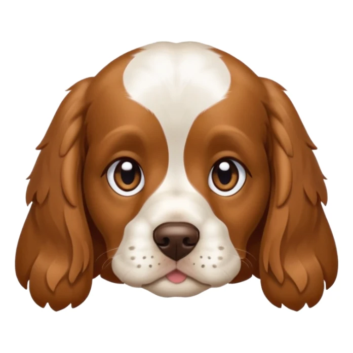 Cachorro Cocker spaniel branco com manchas marrom dormindo olhos fechados sticker