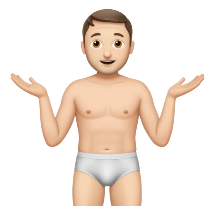 Tim Robinson performing in just briefs, on stage sticker