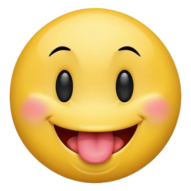 A smiley face shaking its head with its tongue out sticker