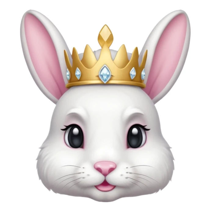Rabbit King – fluffy white bunny with a small diamond tiara.
 sticker