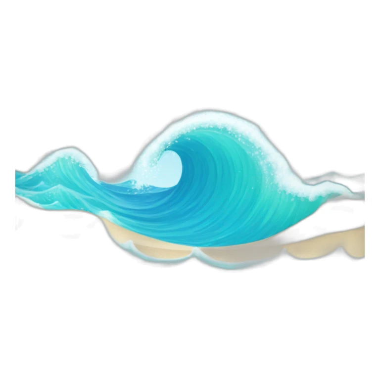 (Water Wave) - "Design a dynamic ocean wave with sparkling water, set on a pristine beach. sticker
