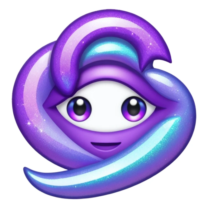 Glitter Purple and Cian Mark Check Verify sticker