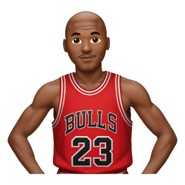 Michael Jordan wearing his Chicago bulls jersey number 23 sticker
