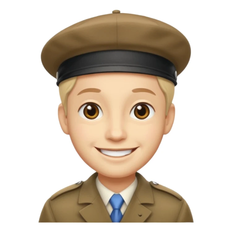 Smile face klasyczny, lecz z pejsami i beretem żydowskim sticker