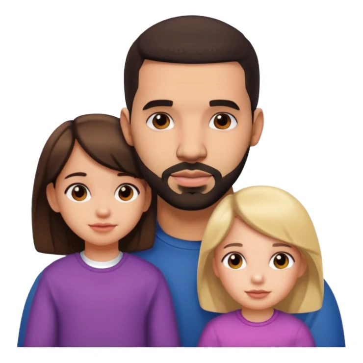 drake posing with a little girl sticker