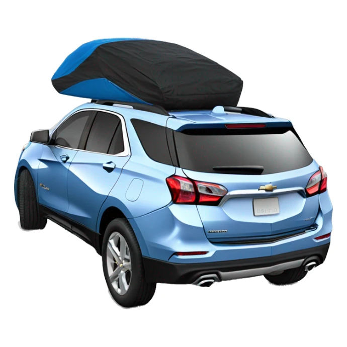 Chevrolet equinox 2019 blue with white roof and black wheels sticker