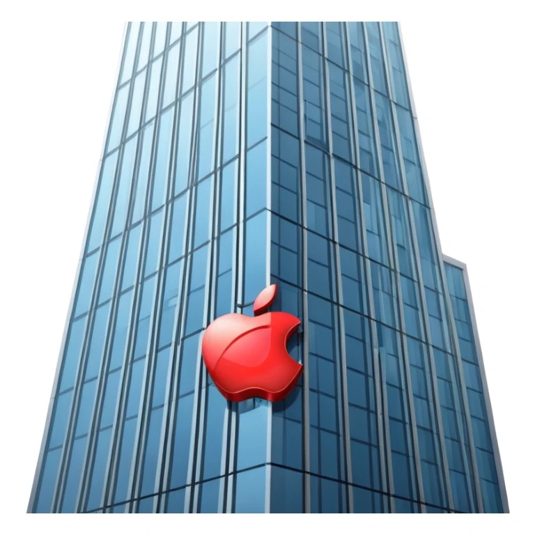Apple Logo on building tower sticker