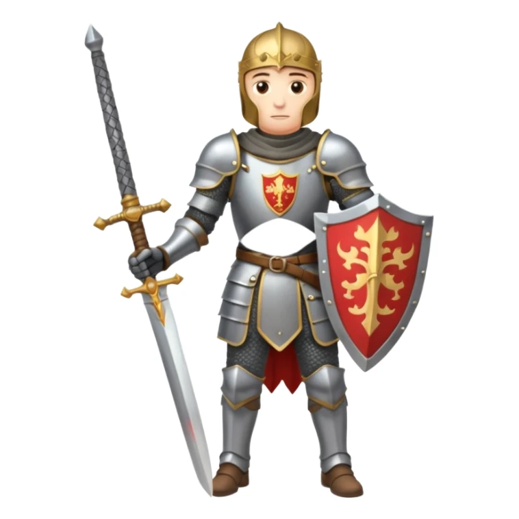 a knight with sword in his hand ful body sticker