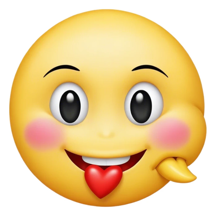 A smiley with a kiss shows a fake sticker
