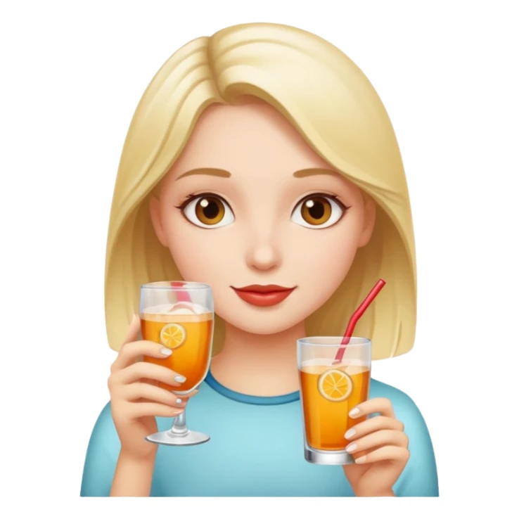 a pretty girl who loves drinking sticker