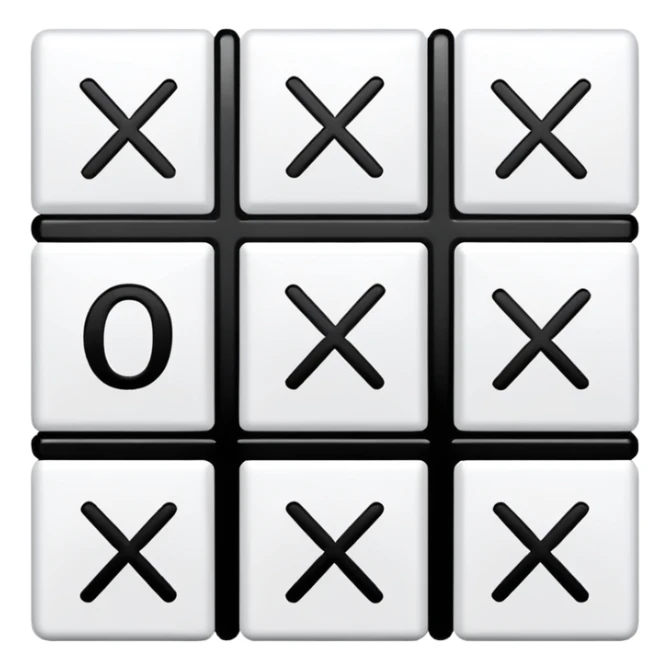 tic tac toe square 3 squares by 3 squares, with no x marks, just plain squares sticker