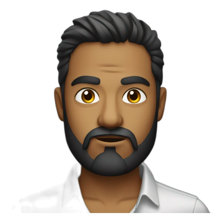 angry stylish sri lankan 25 year old with a beard sticker