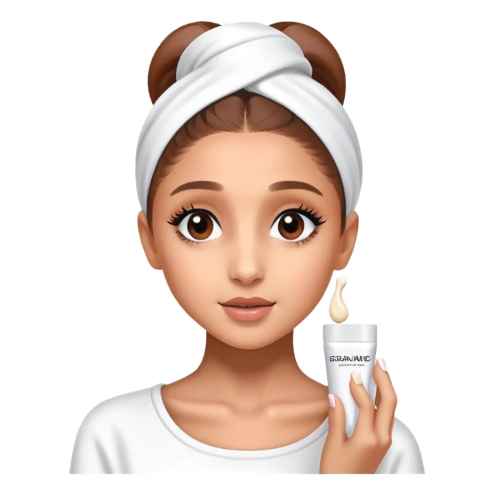 skin care cream application Ariana Grande sticker