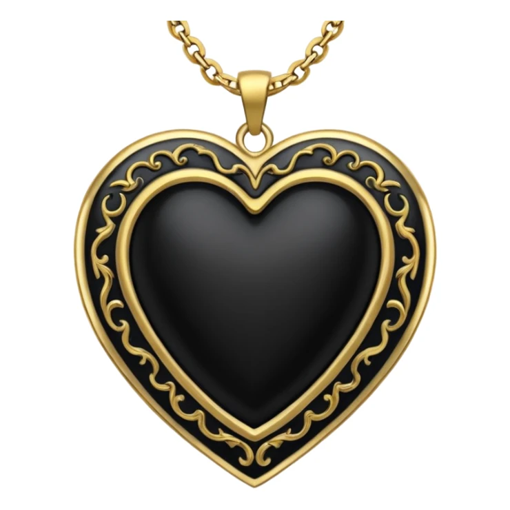 heart with gothic black cameo necklace sticker